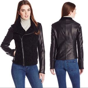 Liverpool Black Leather Suede Jacket
